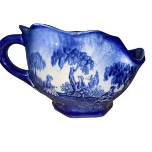 Antigue Victoria Ware Flow Blue Shaving Mug C. 1900-1915